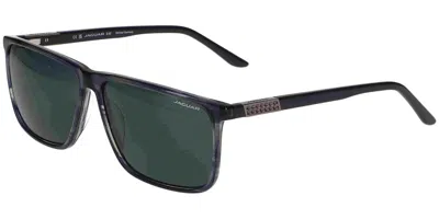 Jaguar 7123 5223 Men's Sunglasses Blue Size 60 In Animal Print