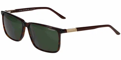 Jaguar 7123 8940 Men's Sunglasses Tortoiseshell Size 60 In Green