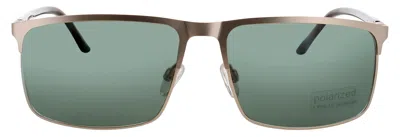 Jaguar Jg37366 Sunglasses In Shiny Gold - Dark Green Polarized