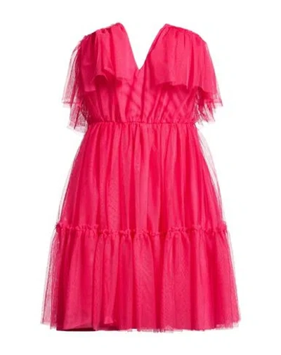 J'aime’ J'aime' Woman Mini Dress Magenta Size M Polyester In Pink