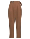 J'aime’ J'aime' Woman Pants Brown Size 8 Polyester, Elastane In Brown