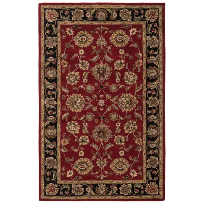 Jaipur Anthea My08 8'x10' Red And Black Floral Rectangular Area Rug