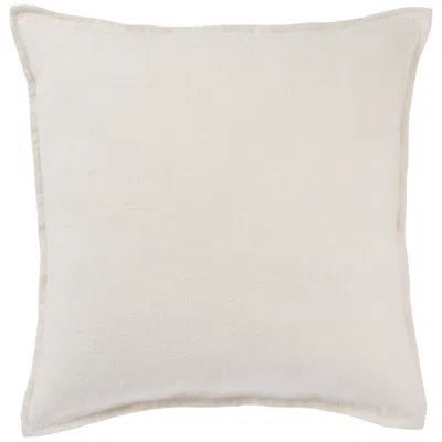 Jaipur Burbank Blanche Solid Ivory 22" Square Throw Pillow