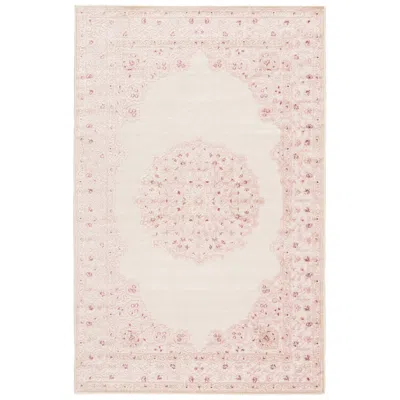 Jaipur Fables Malo Fb123 6'x9' Pink And White Area Rug