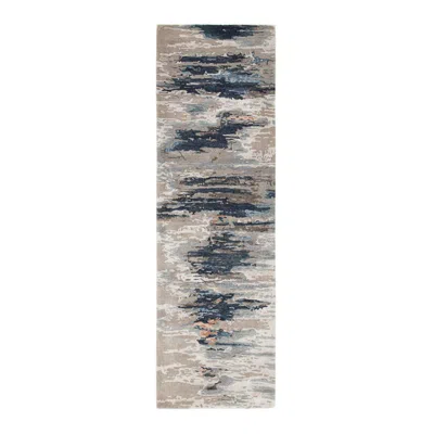 Jaipur Genesis Ryenn Ges19 3'x10' Blue And Pink Runner Area Rug