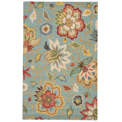 Jaipur Hacienda Zamora Hac09 5'x8' Blue And Yellow Area Rug
