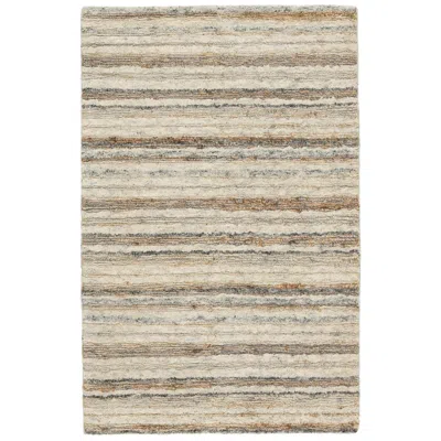 Jaipur Hatha Tikka Hat01 8'x10' Cream And Gray Rectangular Area Rug