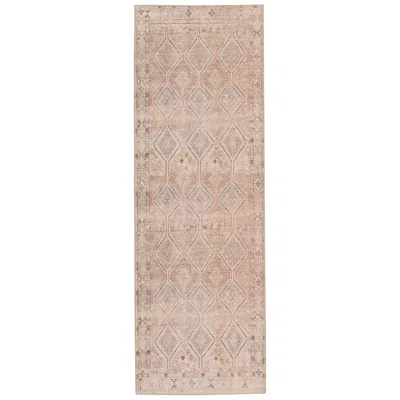 Jaipur Kindred Marquesa Knd01 2'6"x12' Pink Brown Runner Area Rug
