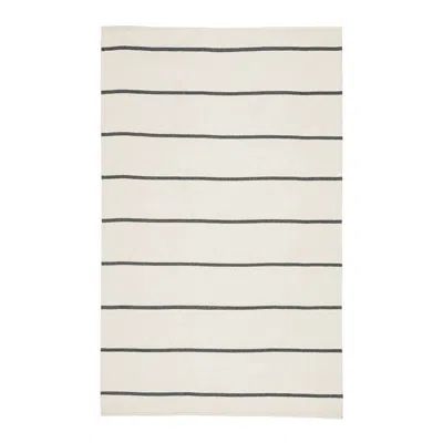 Jaipur Lanai Corbina Lan04 5'x8' Ivory Dark Gray Striped Area Rug