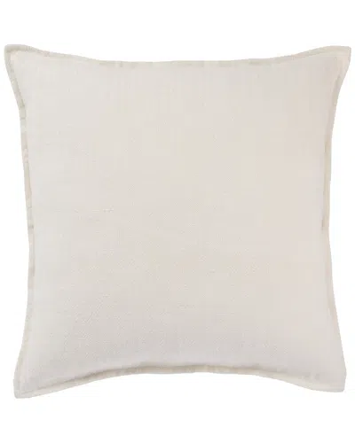 Jaipur Living Blanche Solid Ivory Throw Pillow In White