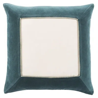 Jaipur Living Emerson Square Cotton Pillow Cover In Pillow Cover Only - No Insert,teal
