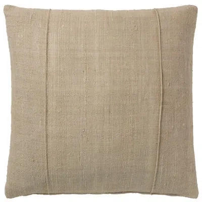 Jaipur Living Khamsin Solid Tan/taupe Pillow (24" Square) In Pillow Cover Only - No Insert
