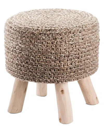 Jaipur Living Montana Stool Solid Taupe Stool