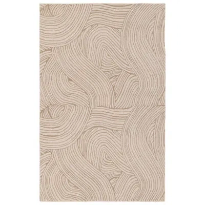 Jaipur Living Nikkichu Linette Tufted Abstract Tan/taupe Area Rug  (18" Swatch) In Brown;tan