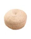 Jaipur Living Sangam Solid Cylinder Pouf In Beige