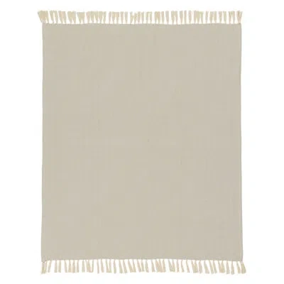 Jaipur Living Seabreeze 100% Cotton Throw In Gray,cream