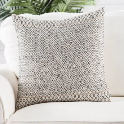 Jaipur Living Square Synthetic Pillow Cover In White