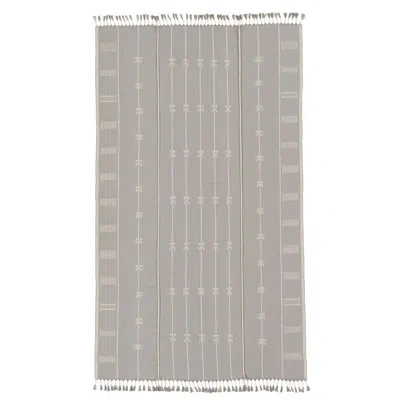 Jaipur Living Tribal Cotton Throw In Cream;light Gray