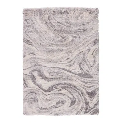 Jaipur Lyra Crescendo Kyr06 5'3"x7'7" Gray Ivory Shag Area Rug