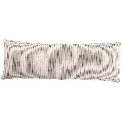 Jaipur Mercado Linnean White And Gray Striped 40"x14" Throw Pillow
