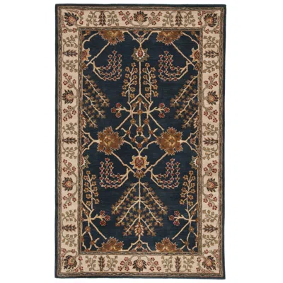 Jaipur Poeme Chambery Pm82 5'x8' Blue And Off-white Area Rug