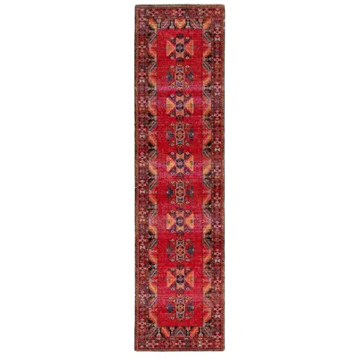 Jaipur Polaris Paloma Pol19 2'8"x10' Red And Pink Runner Area Rug