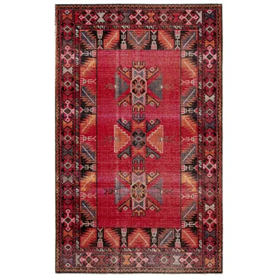 Jaipur Polaris Paloma Pol19 5'3"x7'6" Red And Pink Tribal Area R