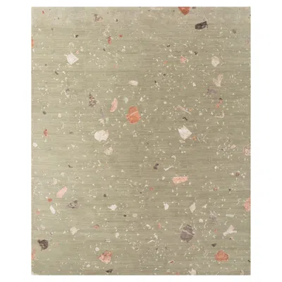 Pre-owned Jaipur Rugs 4x6 Feet Hand Knotted Carpet Wool And Bamboo Silk Green Modern Rug
