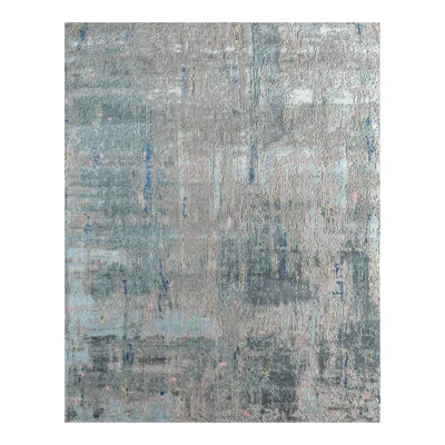Pre-owned Jaipur Rugs 5'6x8 Feet Hand Knotted Carpet Wool And Bamboo Silk Ivory Modern Rug In White