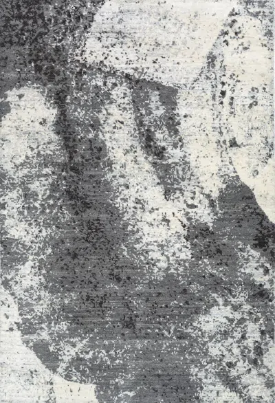 Pre-owned Jaipur Rugs 5x8 Feet Hand Knotted Carpet Wool And Tencil And Viscose Modern Rug In Gray