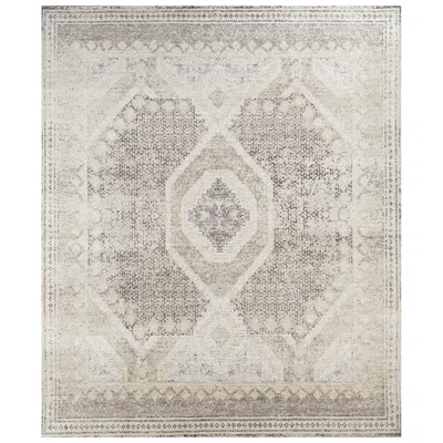 Pre-owned Jaipur Rugs 6x9 Feet Hand Knotted Carpet Wool Beige And Brown Transitional Rug
