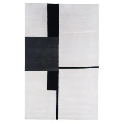 Pre-owned Jaipur Rugs 6x9 Feet Hand Knotted Carpet Wool Modern Ivory Rug In White