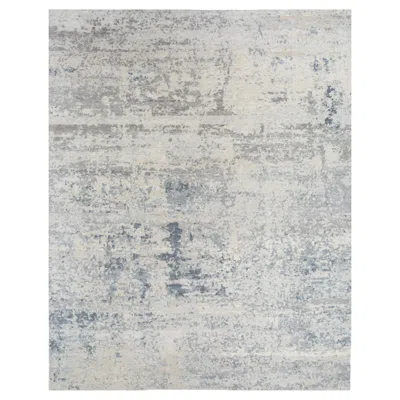 Pre-owned Jaipur Rugs 8x10 Feet Hand Knotted Carpet Wool & Tencil Modern Grey & Black Rug In Gray