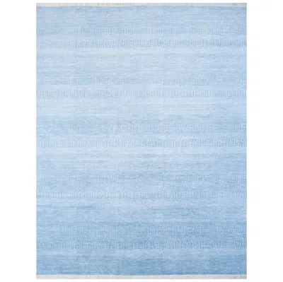 Pre-owned Jaipur Rugs 8x10 Feet Hand Knotted Carpet Wool And Viscose Modern Blue Rug