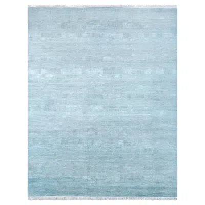 Pre-owned Jaipur Rugs 8x10 Feet Hand Knotted Carpet Wool And Viscose Modern Blue Rug