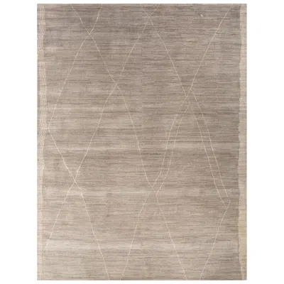Pre-owned Jaipur Rugs 8x10 Feet Hand Knotted Carpet Wool Beige & Brown Modern Moroccan Rug
