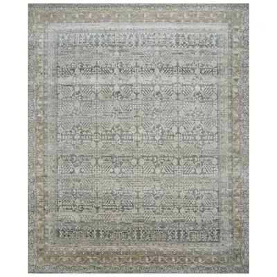 Pre-owned Jaipur Rugs 8x10 Feet Hand Knotted Carpet Wool Grey And Black Transitional Rug In Gray