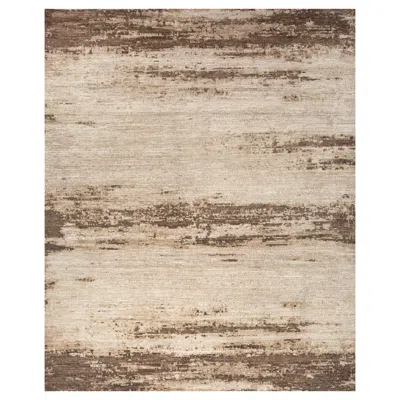 Pre-owned Jaipur Rugs 8x10 Feet Hand Knotted Carpet Wool Modern Beige And Brown Rug