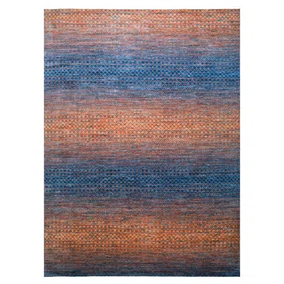 Pre-owned Jaipur Rugs 8x10 Feet Hand Knotted Carpet Wool Modern Blue Rug