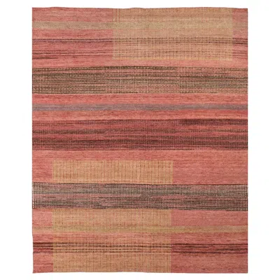 Pre-owned Jaipur Rugs Abstract 5x8 Feet Hand Knotted Carpet Wool Modern Red & Orange Rug