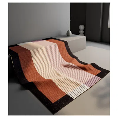 Pre-owned Jaipur Rugs Arfa Modern 5x8 Ft Rug Geometric Ruby Wool Handmade Dhurrie Carpet In Gray