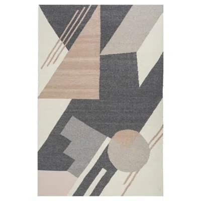 Pre-owned Jaipur Rugs Arfa_azalea Modern 5x8 Ft Rug Abstract Gravel Gray Wool Handmade Dhurrie Carpet