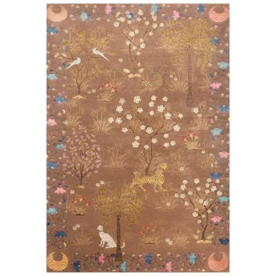 Pre-owned Jaipur Rugs Bahaar Peach Dust & Amethyst 150x240 Cm Handknotted Rug In Purple