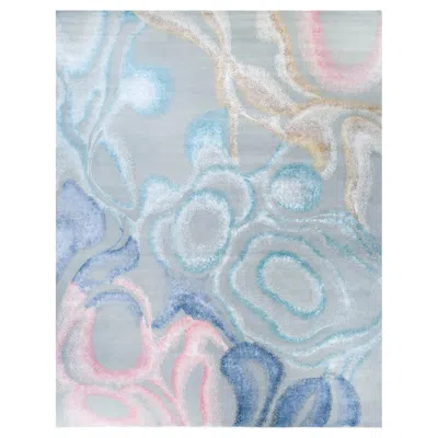 Pre-owned Jaipur Rugs Gilded Waves Sea Blue & Gold 300x420 Cm Hand Knotted Rug