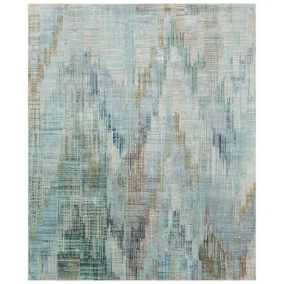 Pre-owned Jaipur Rugs Juniper Nectar Sea Mist Green & Ivory 240x300 Cm Hand Knotted Rug In White