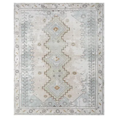 Pre-owned Jaipur Rugs Kai Erased Tradtitional 8x11 Ft Wool Medium Caramel & White Hand Knotted Rug
