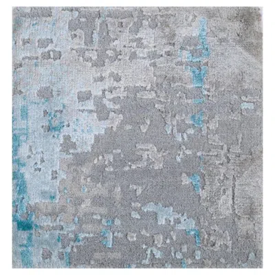 Pre-owned Jaipur Rugs Misty Drifts Antique White & Light Sea Mist 170x240 Cm Hand Knotted Rug