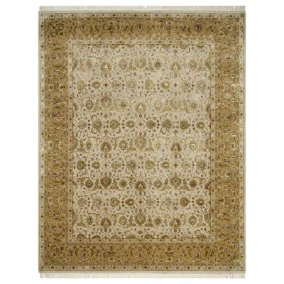 Pre-owned Jaipur Rugs Palace Heirloom Medium Ivory & Royal Gold 180x270 Cm Handknotted Rug In White
