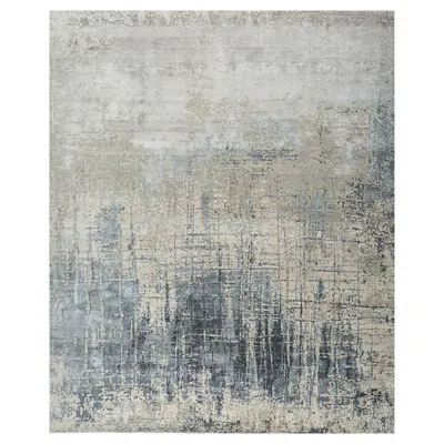 Pre-owned Jaipur Rugs Pastel Twilight Symphony 9x12 Feet Classic Gray Pastel Blue Hand Knotted Rug