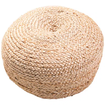 Jaipur Saba Natural Jute Round Pouf Ottoman